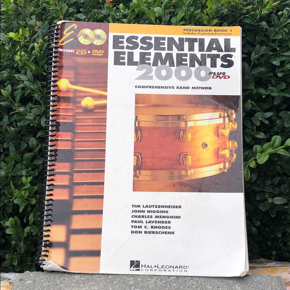 Essential Elements 2000 Percussion Book 1 - White/Orange Cover with 2 CDs